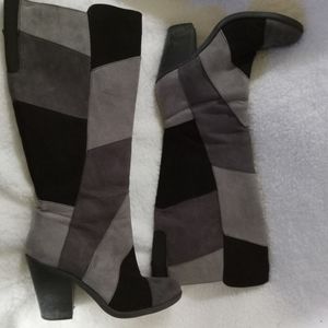 UNION BAY SUEDE PATCHWORK BOOTS SZ 8.5